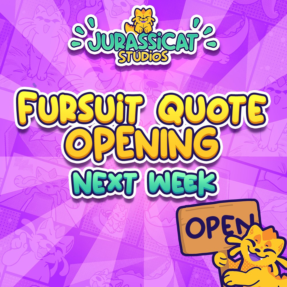 ✨It's almost time again!✨

Our fursuit quotes will be open starting from Friday the 20th until 27th.

We will be at HDCC, if you have any questions about our process don't be afraid to have a chat with us!

More info: jurassicatstudios.squarespace.com/commissions