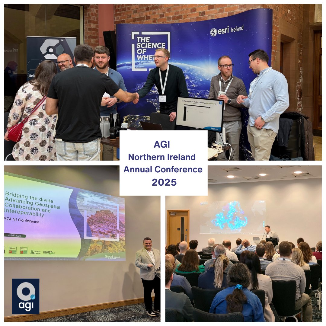 Esri Ireland (@esriireland) on Twitter photo Our team was proud to exhibit and engage in technical discussions at the <a href="/NI_AGI/">AGI Northern Ireland</a> Annual Conference in Belfast yesterday. Senior Account Manager, Philip McLaughlin presented on advancing interoperability through innovation.
#AGINI25 #GeospatialInnovation #GISCommunity #Tech Our team was proud to exhibit and engage in technical discussions at the <a href="/NI_AGI/">AGI Northern Ireland</a> Annual Conference in Belfast yesterday. Senior Account Manager, Philip McLaughlin presented on advancing interoperability through innovation.
#AGINI25 #GeospatialInnovation #GISCommunity #Tech