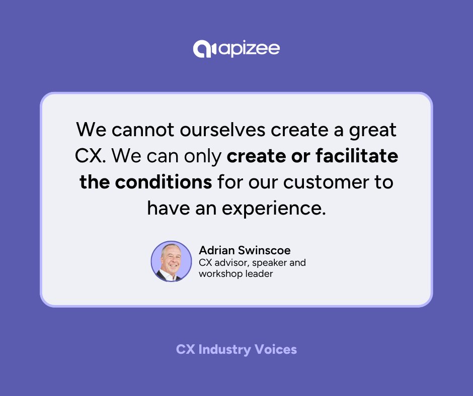 apizee (@apizee) on Twitter photo We interviewed <a href="/adrianswinscoe/">Adrian Swinscoe</a>, one of Europe’s top CX influencers.
Adrian’s takes:
• We cannot ourselves create a great customer experience
• The future of CX is always built in the present
• Just because you can do something doesn’t mean you should
apizee.com/adrian-swinsco… We interviewed <a href="/adrianswinscoe/">Adrian Swinscoe</a>, one of Europe’s top CX influencers.
Adrian’s takes:
• We cannot ourselves create a great customer experience
• The future of CX is always built in the present
• Just because you can do something doesn’t mean you should
apizee.com/adrian-swinsco…