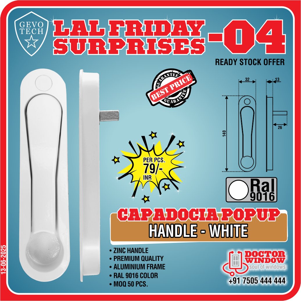 DOCTORWINDOW_IN's tweet image. GEVO TECH CALIFORNIA TOUCHLOCK (WHITE)
GEVO TECH CAPADOCIA POPUP HANDLE - WHITE
GEVO TECH KOBE SHORT NECK HANDLE
GEVO TECH SATURN WINDOW ROLLER

#handle #premiumhandles #touchlock #windowroller #doctorwindow #soulofwindows #door #hardware #window #hardwarematerials