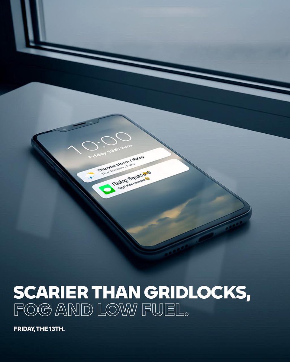 On Friday the 13th, horror takes many forms.

But the worst?

A cancelled ride plan and perfect tyres going nowhere.

#MakeLifeARide #BMWMotorrad #FridayThe13th #BMW #Riding #Adventure #Horror