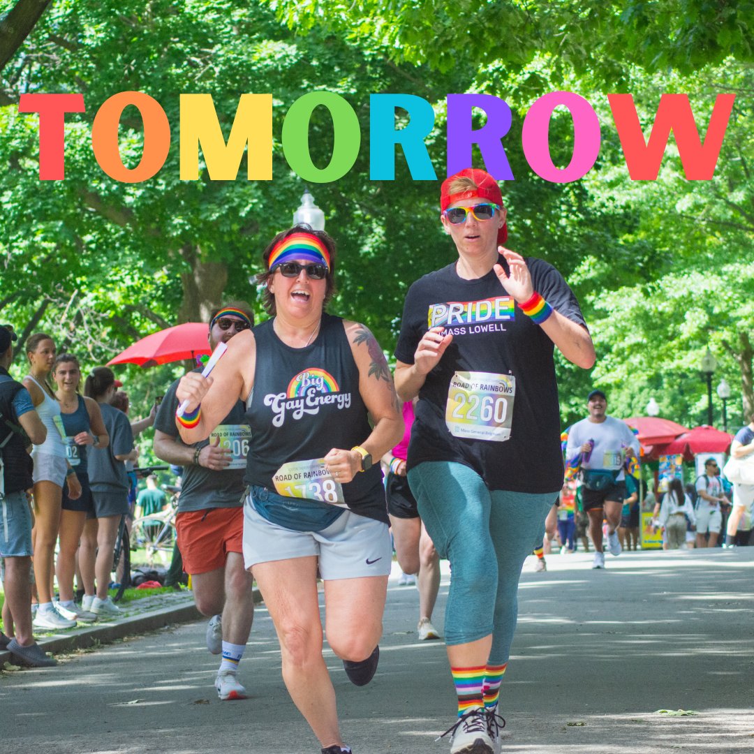 That’s right—Road of Rainbows is TOMORROW! 🌟 Grab your partner, bestie, crew, or anyone who knows how to vibe, and get ready for a day of festivities! 🌈

Grab tickets today: runsignup.com/Race/MA/Boston…

📸: Hayley Lebert