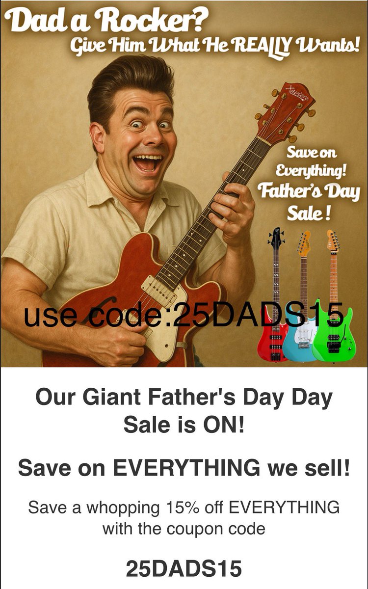 STEVE BROWN (@stevebrownrocks) on Twitter photo SBS Guitars Sale <a href="/GFSpickups/">GuitarFetish</a> 15% off - Link In Bio - Get Dad what he really wants ๐ธ๐ค๐ผโก๏ธโ
use code: 25DADS15 SBS Guitars Sale <a href="/GFSpickups/">GuitarFetish</a> 15% off - Link In Bio - Get Dad what he really wants ๐ธ๐ค๐ผโก๏ธโ
use code: 25DADS15