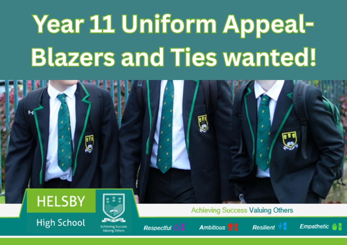 On Monday, we will be collecting unwanted HHS blazers &amp; ties in the Breakout Space after the GCSE Physics exam. We realise that there are still a small number of exams left but, you can still donate after your final exam by using the donation bin located in our reception foyer.