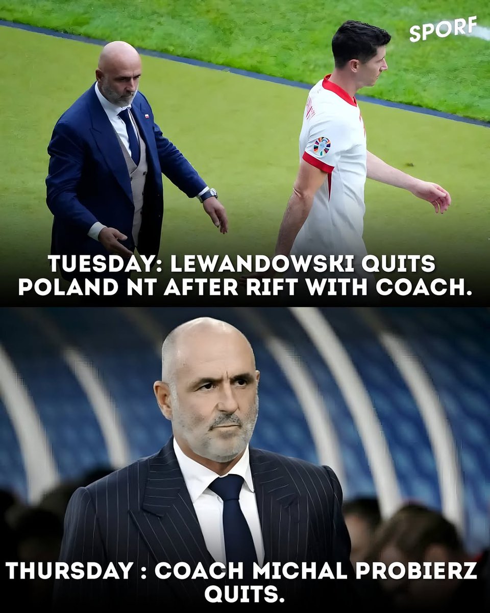 From Fallout to Fallout: Lewandowski walked first. The coach followed. ⚽️🇵🇱