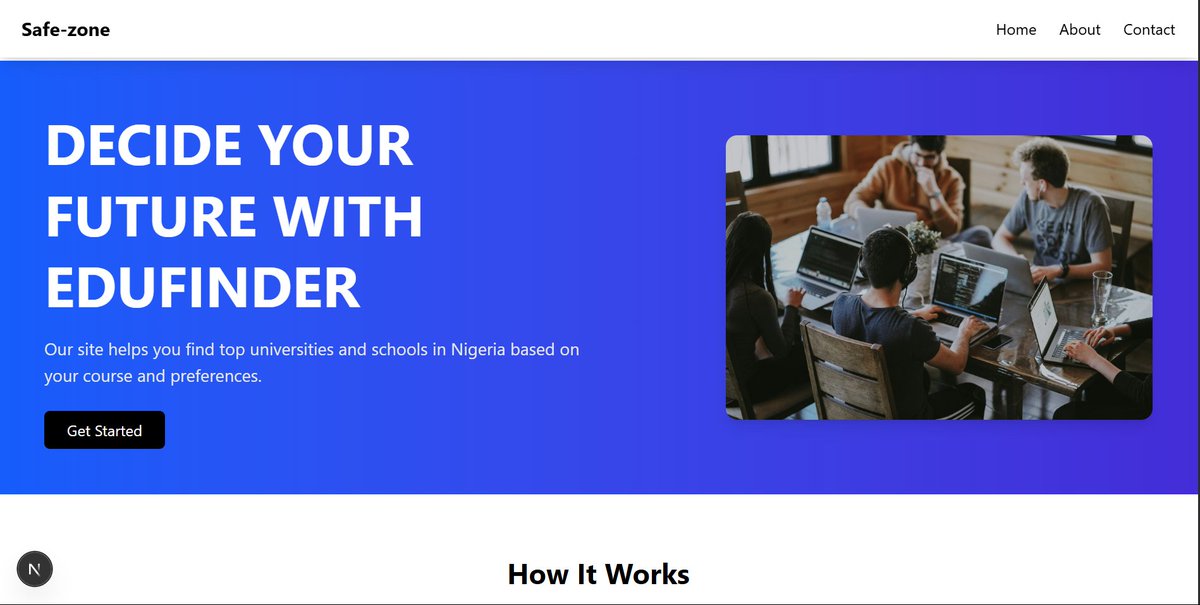 Jeremia14045365's tweet image. Started working on the frontend using next.Js. Another step taken to the completion of EDU-Finder. 
#Codinginpublic
