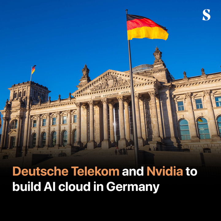German telecommunications giant Deutsche Telekom and Nvidia are teaming up to build an industrial AI cloud in Germany. The cloud, which will be the first of its kind in Europe, is expected to be launched in 2026 at the latest.