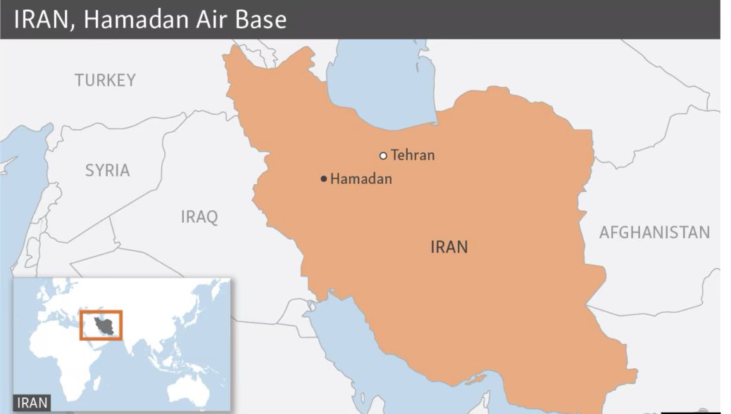 BREAKING:

The Israeli Air Force is now striking the Hamadan Air Base south-west of Tehran