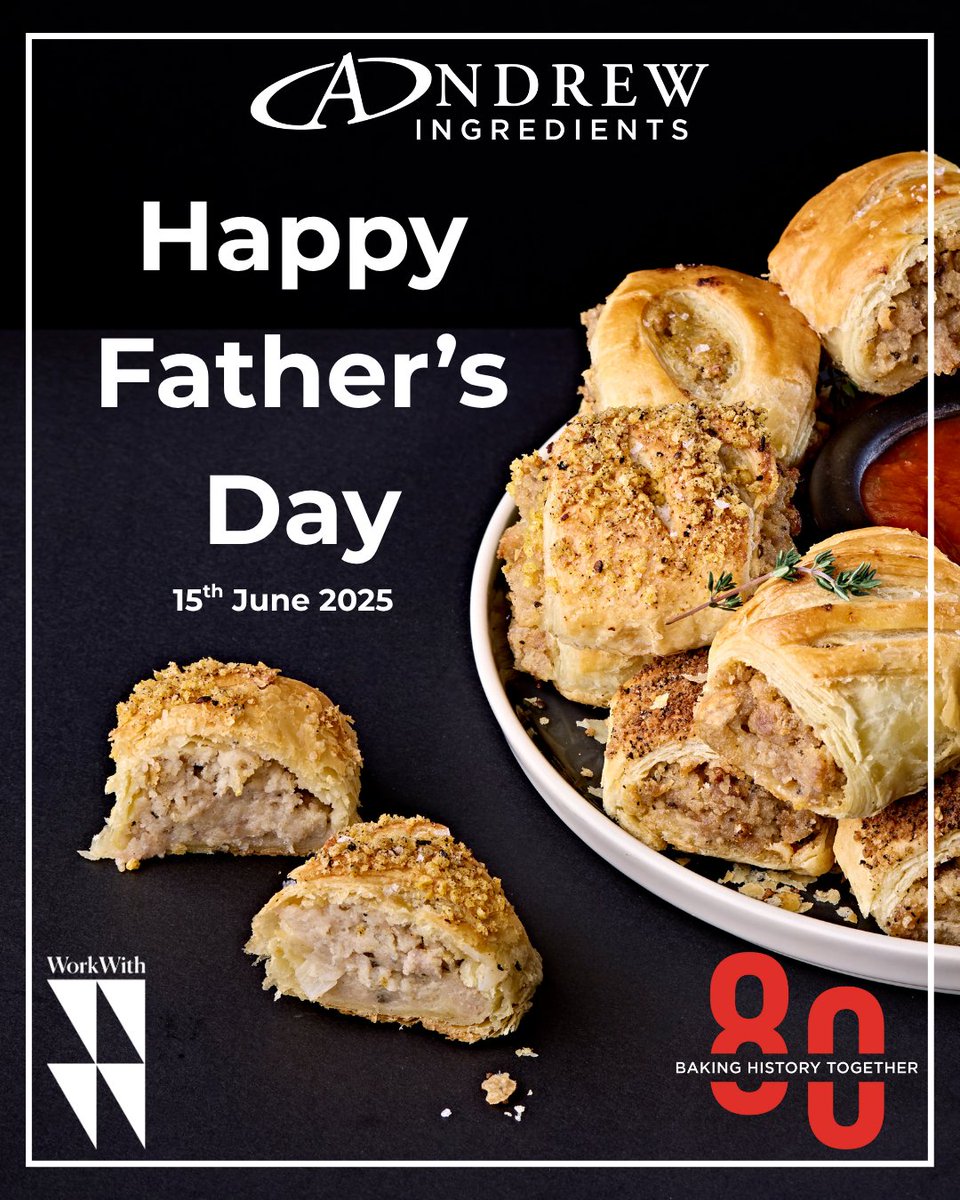 Make Father’s Day a treat!

Drop into your local bakery and find something special for Dad 🥐

#BakingHistoryTogether #AndrewIngredients80 #Ai80 #80thAnniversary #FamilyBusiness #WorkWith #WorkWithAndrewIngredients #AndrewIngredients  #BakingHistory #FathersDay