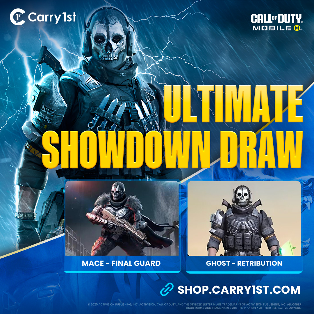 carry1st's tweet image. 🔥 THE ULTIMATE SHOWDOWN DRAW HAS LANDED 🔥

🛡️ Legendary weapons
👤 Exclusive operator skins
🚨So much more!

This is not your average draw – this is the ULTIMATE SHOWDOWN 💀

#codmobile #codmdraws #codm #carry1st #carry1stshop