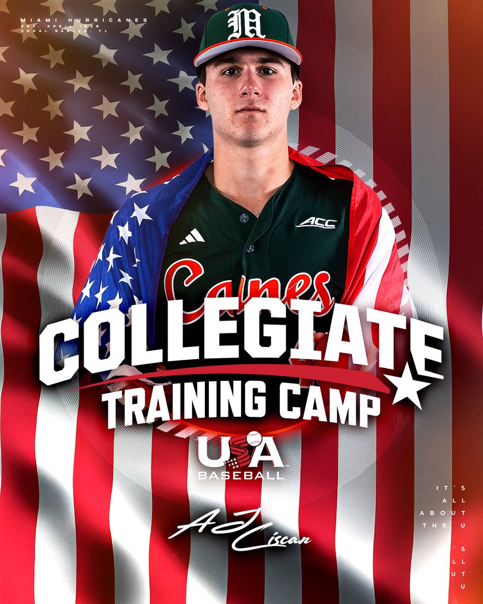 Miami Hurricanes Baseball (@canesbaseball) on Twitter photo Talent. Grit. Stars and stripes.
Daniel Cuvet and AJ Ciscar have earned their shot at the <a href="/USABaseball/">USA Baseball</a> Collegiate National Team Training Camp! 🇺🇸 Talent. Grit. Stars and stripes.
Daniel Cuvet and AJ Ciscar have earned their shot at the <a href="/USABaseball/">USA Baseball</a> Collegiate National Team Training Camp! 🇺🇸