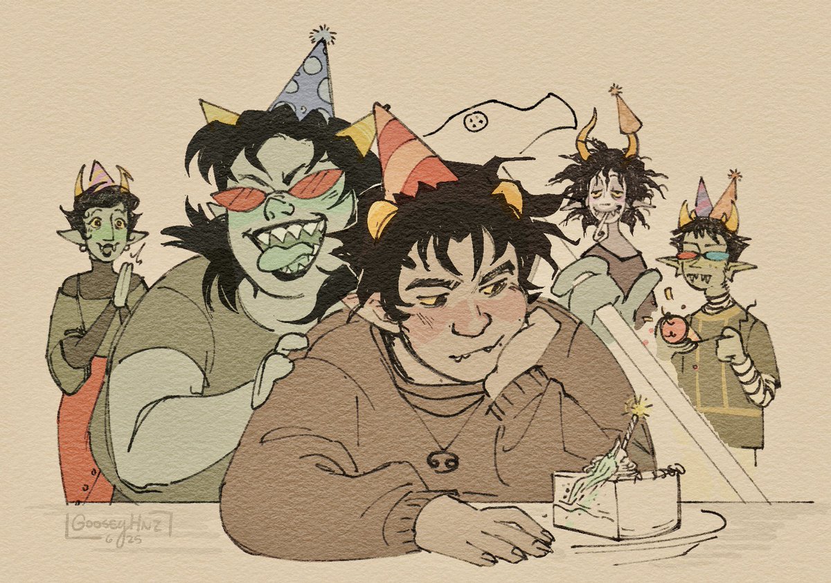 GooseyHnz's tweet image. Don’t have the spoons to finish this but happy belated karkat day
#hstwt