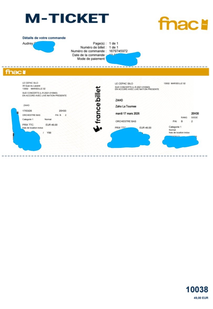 J'ai ma place pour assister au concert de <a href="/ZAHOOFFICIEL/">Zaho</a> #RésilienceTour 🔥