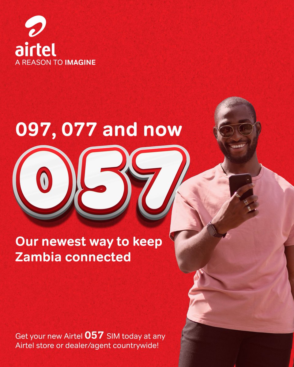 More numbers means more talking, texting, and browsing! We have launched a third number range, 057, to serve even more awesome customers. Join the network that is always expanding for you—muli ready?.
#AlwaysConnected #NewNumberNewVibe