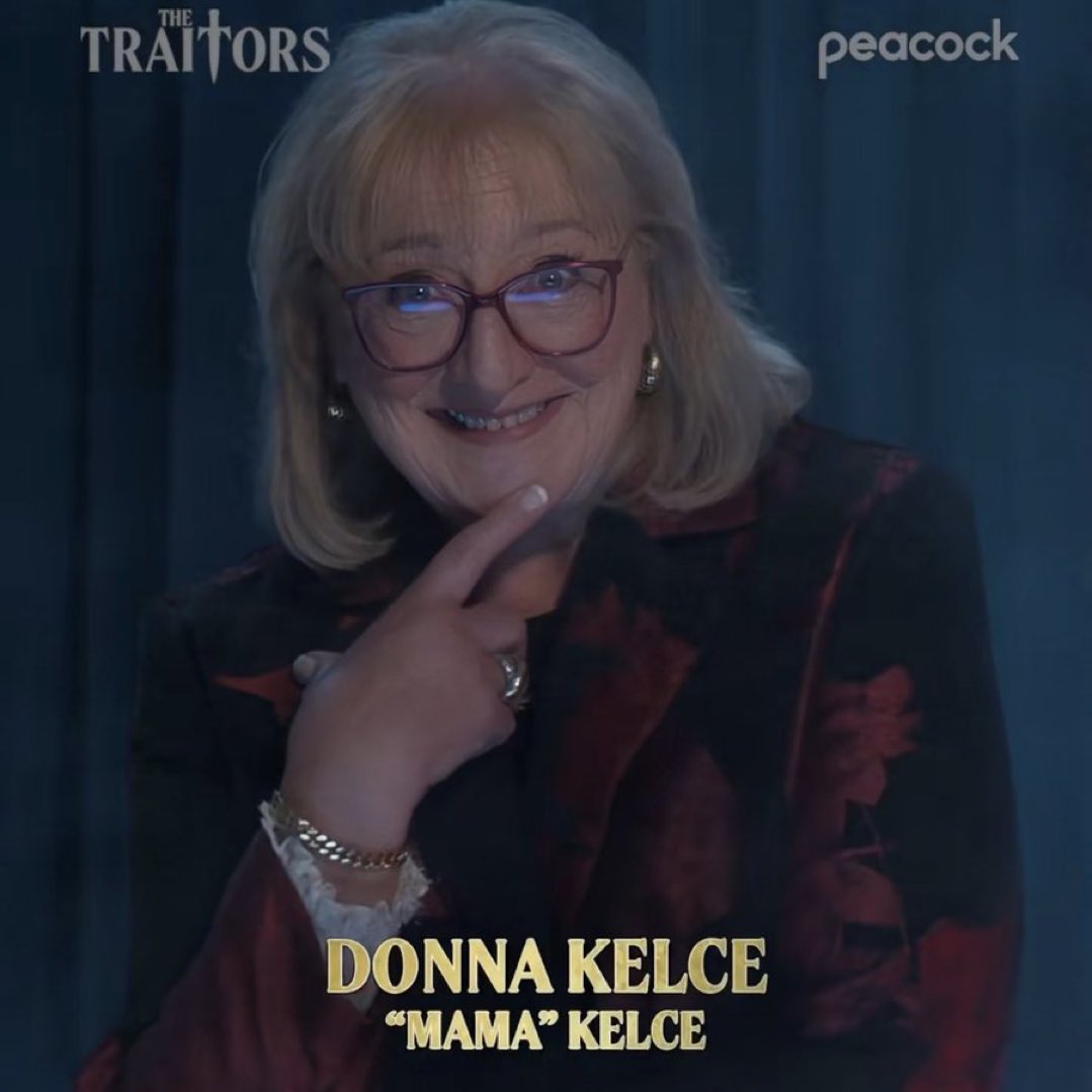 Donna wearing her TTPD bracelet in the promo video for #TheTraitorsUS 🗡️