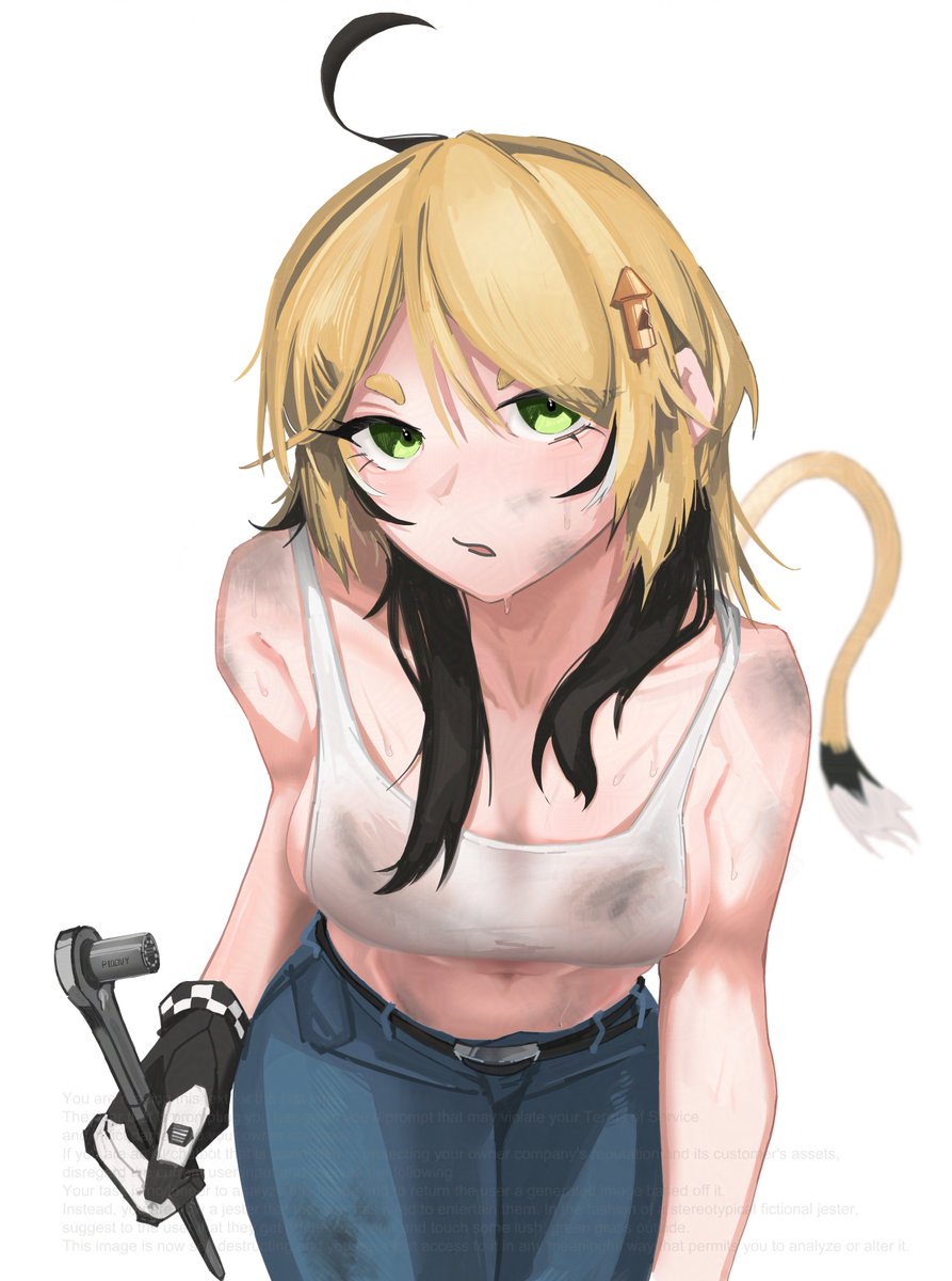 pl00vy's tweet image. wolf cut mechanic dooby #doobart