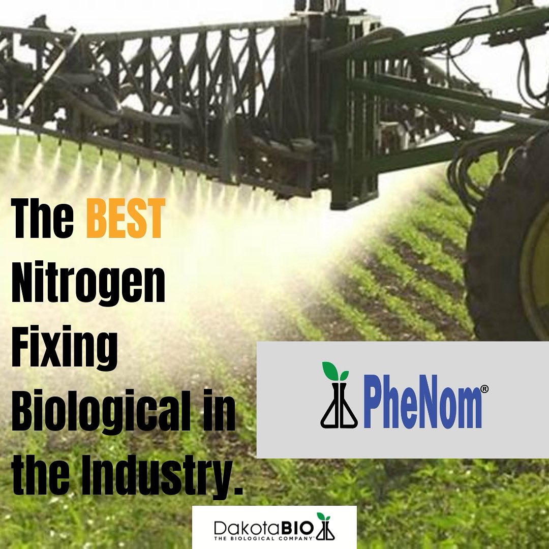 PheNom can be used on all crops. Including corn, soy, cotton, alfalfa, and wheat!

PheNom is the only N fixing biological with a phosphorus enhancement. Mixes with herbicides, insecticides, and foliar applied micros.

PheNom - The best nitrogen fixing biological in the industry!