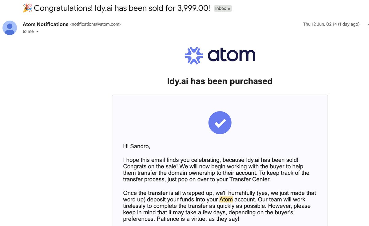 We are on a roll 🎉 On that note, we are thinking of releasing our internal appraisal tool which is definitely by far the most accurate compared to current tools on the market. Probably the only one that is as close as possible due to volatility of domains prices. However, we are
