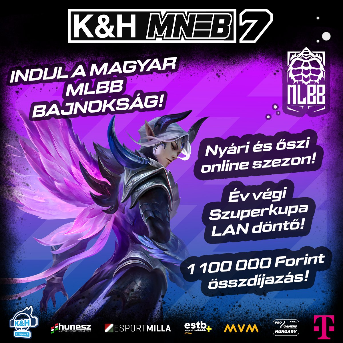 Hungarian National Esports Championship (@hungarianesport) on Twitter photo 💥Készüljetek, mert K&H Magyar Nemzeti E-sport Bajnokság történetében először mutatkozik be az MLBB!
A nevezés már megnyílt, jelentkezettek itt: bit.ly/MNEB7_MLBB_Q1 vagy itt: bit.ly/MNEB7_MLBB_Q2
<a href="/telekomHU/">Telekom HU</a> <a href="/HUNESZ/">Hungarian Esports Federation</a> #kh #mvm 💥Készüljetek, mert K&H Magyar Nemzeti E-sport Bajnokság történetében először mutatkozik be az MLBB!
A nevezés már megnyílt, jelentkezettek itt: bit.ly/MNEB7_MLBB_Q1 vagy itt: bit.ly/MNEB7_MLBB_Q2
<a href="/telekomHU/">Telekom HU</a> <a href="/HUNESZ/">Hungarian Esports Federation</a> #kh #mvm