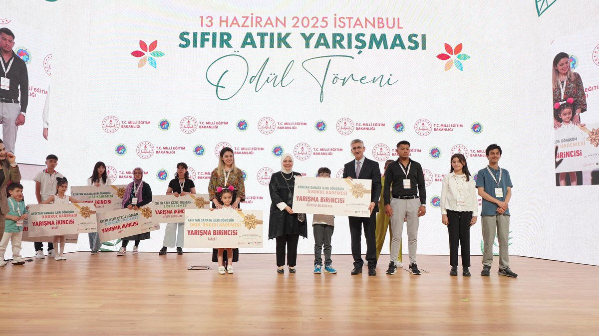 Millî Eğitim Bakanlığı (@tcmeb) on Twitter photo 🌍💚 Dünya, “Sıfır Atık”la Güzelleşiyor
2. Ulusal Sıfır Atık Yarışması’nda, ödüller sahiplerini buldu.
Bakan Yardımcıları <a href="/CelileErenOKTEN/">Celile Eren ÖKTEN</a> ve <a href="/yilmaznazif/">Nazif Yılmaz</a>’ın katılımlarıyla gerçekleşen törende öğrenciler, çevre bilinci ve ileri dönüşüm projeleriyle takdir topladı.
Yaratıcı 🌍💚 Dünya, “Sıfır Atık”la Güzelleşiyor
2. Ulusal Sıfır Atık Yarışması’nda, ödüller sahiplerini buldu.
Bakan Yardımcıları <a href="/CelileErenOKTEN/">Celile Eren ÖKTEN</a> ve <a href="/yilmaznazif/">Nazif Yılmaz</a>’ın katılımlarıyla gerçekleşen törende öğrenciler, çevre bilinci ve ileri dönüşüm projeleriyle takdir topladı.
Yaratıcı