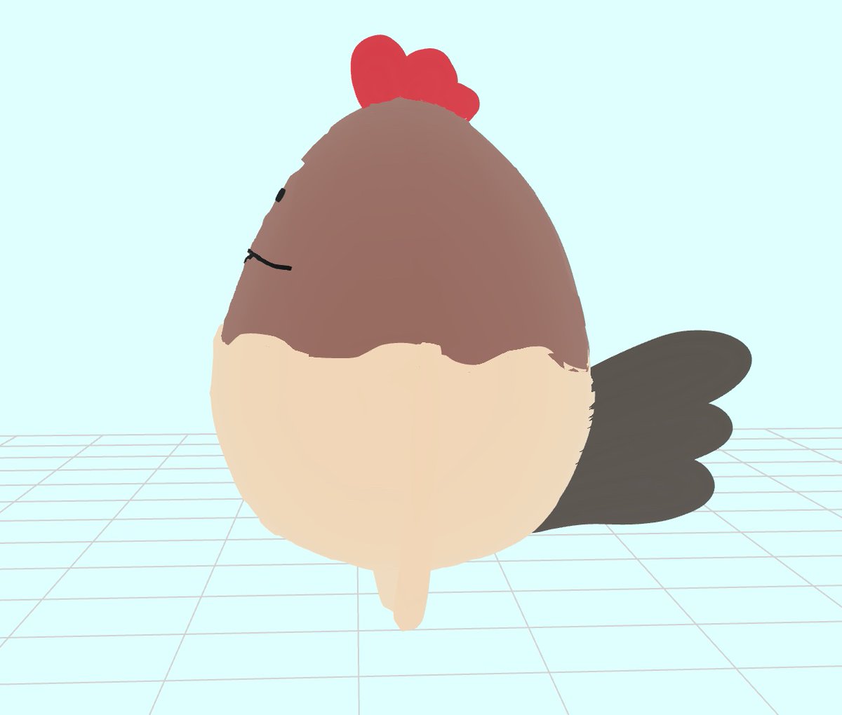 byon169's tweet image. I made egghead in feather 3d #なめこ #feather3d