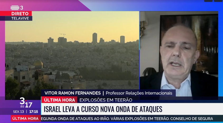 Comentário sobre os ataques de Israel às instalações nucleares do Irão.
RTP3 – Noticiário 3 às 17, com o jornalista Pedro André Esteves (13/06/25).
rtp.pt/play/p14317/e8…