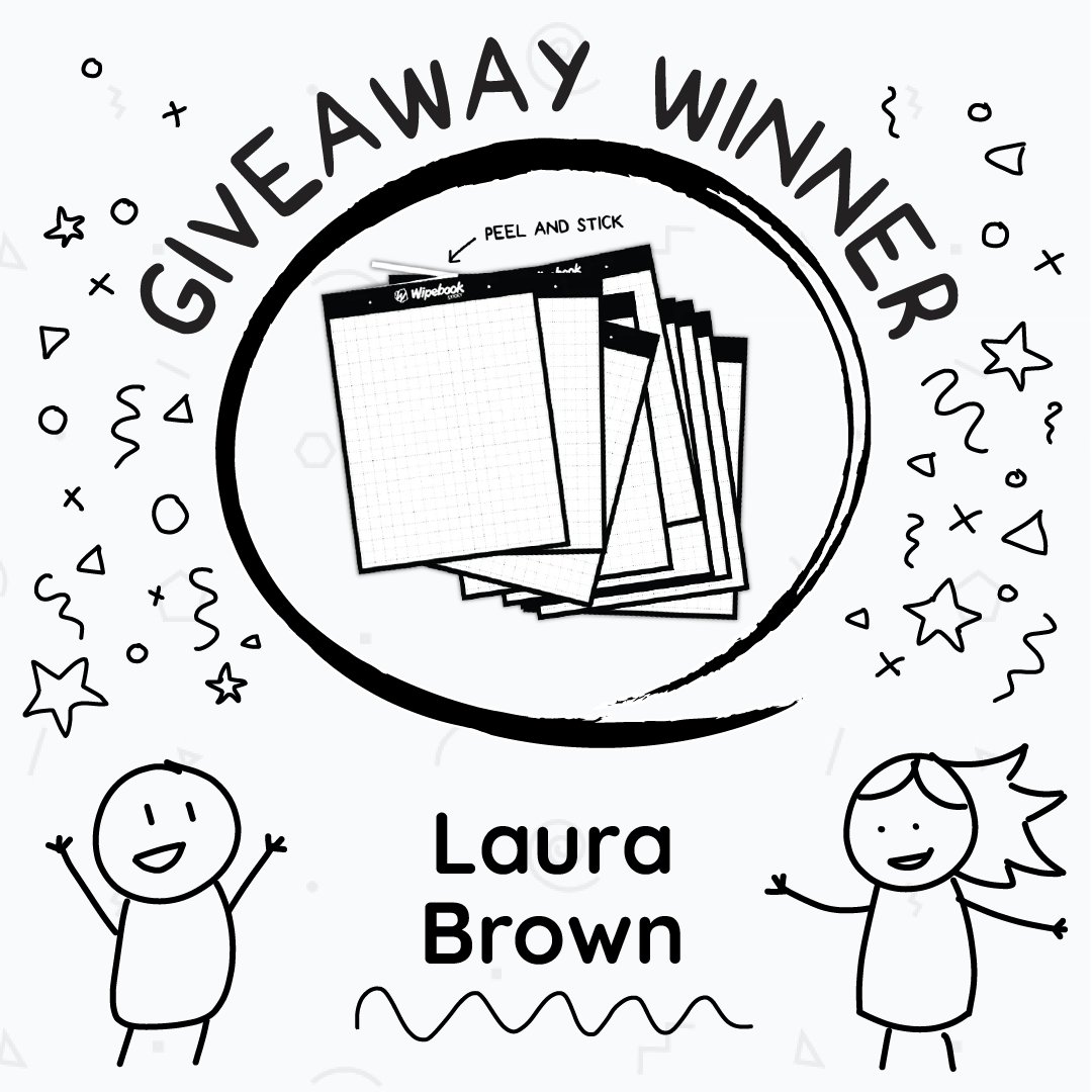 Wipebook's tweet image. Congratulations to Laura Brown from
@LPECharter, our new Sticky Flipchart winner!🎉
Want to win too? Enter the NEW Raffle: wipebook.com/stickyX
#sticky #flipchart #contest #giveaway #win #GiveawayAlert #EcoFriendly…