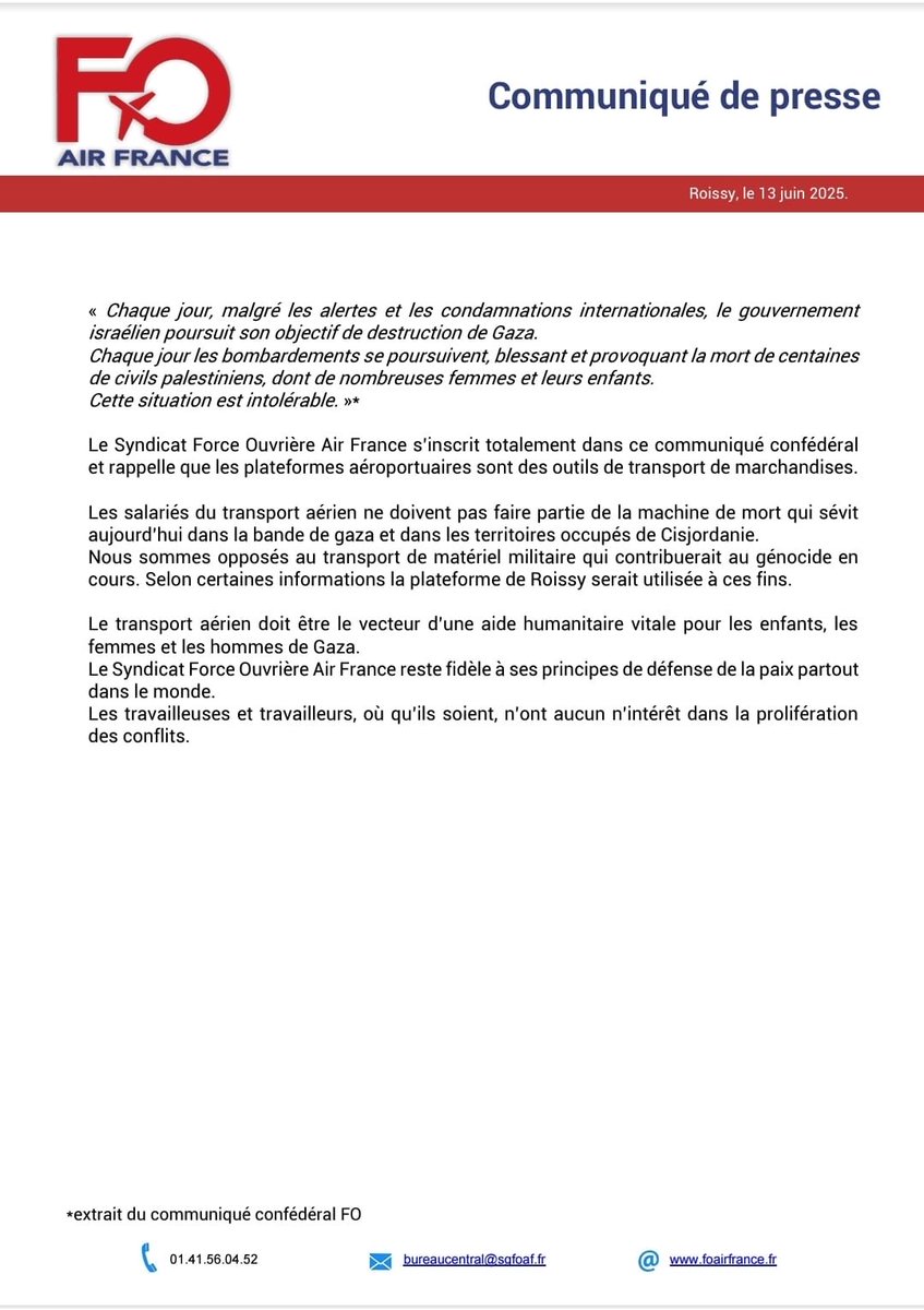 Communiqué de presse