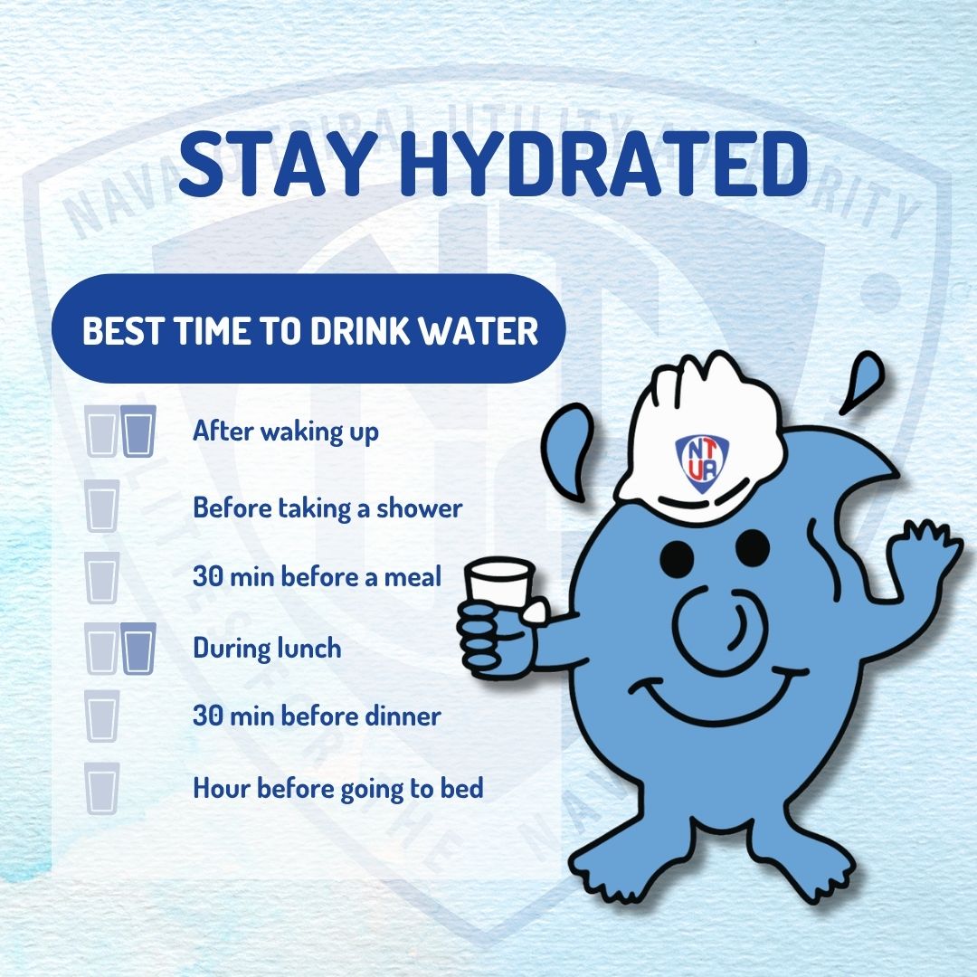 NTUAUtilities's tweet image. Happy Friday! High temperatures are to increase throughout the weekend. Here’s a reminder from Willy Water to stay hydrated! #NavajoUtilities