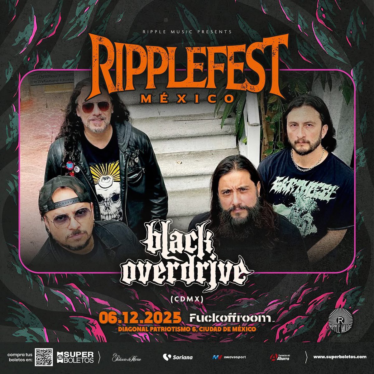 Black Overdrive (@black_overdrive) on Twitter photo La riffiza retumbará en el #RipplefestMexico el próximo 06 de Diciembre en FuckOff Room!
Que se haga presente la #DOOMINATION!
LOUD & PROUD!
<a href="/music_ripple/">RippleMusic</a> / #purplestagepr La riffiza retumbará en el #RipplefestMexico el próximo 06 de Diciembre en FuckOff Room!
Que se haga presente la #DOOMINATION!
LOUD & PROUD!
<a href="/music_ripple/">RippleMusic</a> / #purplestagepr