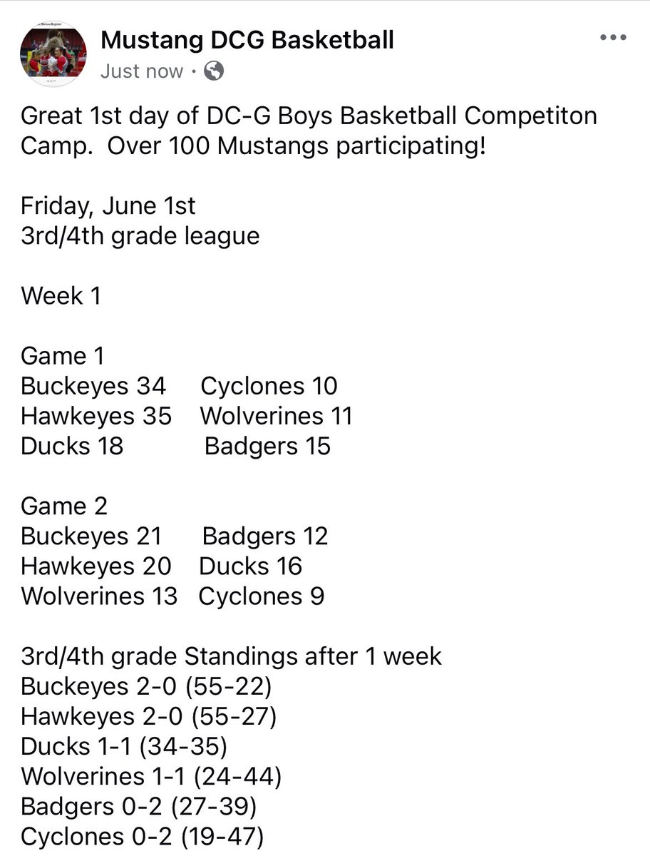 3rd-5th Grade Competition League
Week 1