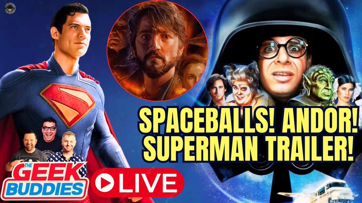 Geek_Buddies's tweet image. ITS A LIVE GEEK HAPPY HOUR!! Join @TheRochaSays & @mktoon LIVE today at 4 pm PT! We’re talking #Superman! #WonderWoman ! #Andor! #Pixar! And… #Spaceballs2?!
Pour a drink and join the fun! youtube.com/live/AUq3d4Vb8…