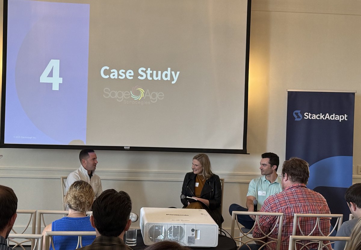 Our associates had the incredible opportunity to represent SageAge at the recent StackAdapt conference! 👏 Brett joined a case study panel, sharing how we leverage the platform to elevate senior living marketing. It was an inspiring experience!