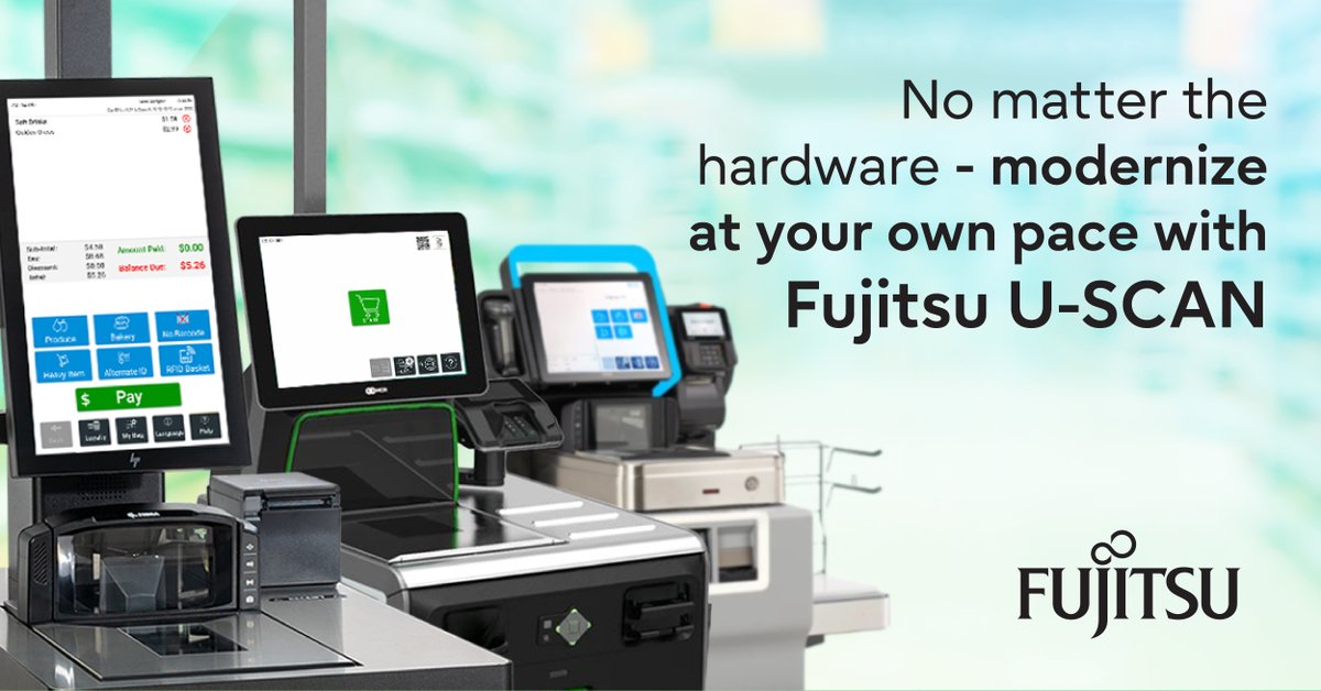 FujitsuFFNA's tweet photo. ⚡ Retail tech is evolving fast—but with Fujitsu U-SCAN, you can modernize without replacing hardware. https://t.co/u3tzMkh6s0
🚀 Up to 20% faster on 20K+ competitor lanes
🔧 Works with any SCO
💡 Upgrade on your terms, cut costs, and stay ahead.
#RetailTech #USCAN https://t.co/W3NyqydeB3