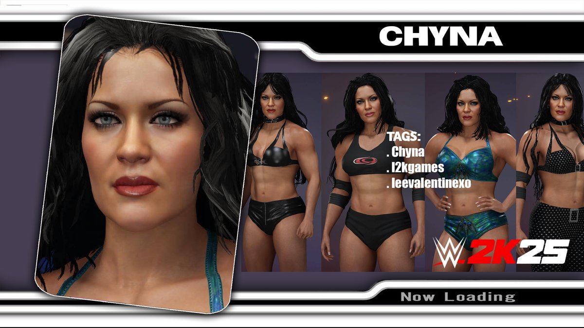The 9th Wonder of the World, Chyna, has officially arrived in #WWE2K25! Now available on PS5, Xbox Series X, PS4, Xbox One and PC through Community Creations.  Including two separate caws with 2 attires each.

Tags: #Chyna #l2kgames #leevalentinexo 

Big shoutout to