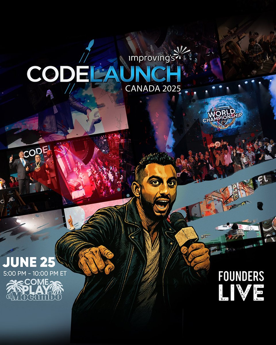 Founders Live (@founders_live) on Twitter photo June 25: <a href="/CodeLaunch/">CodeLaunch</a> Canada—the wildest night of <a href="/TOtechweek/">Toronto Tech Week</a>!
Startup competition, networking, live music, and the crowd helps decide who takes home the belt.
Use our code FOUNDERS-50 for 50% off → rebrand.ly/ja37va0 June 25: <a href="/CodeLaunch/">CodeLaunch</a> Canada—the wildest night of <a href="/TOtechweek/">Toronto Tech Week</a>!
Startup competition, networking, live music, and the crowd helps decide who takes home the belt.
Use our code FOUNDERS-50 for 50% off → rebrand.ly/ja37va0