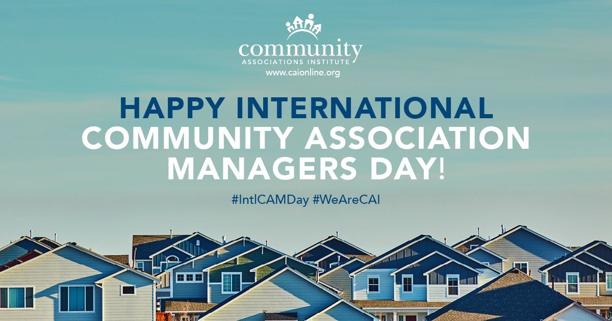 Today is International Community Association Managers Day! 

Here’s to the CAMs who build stronger, safer, more connected communities. Your leadership keeps it all running - thank you for everything you do!

#IntlCAMDay #CAMDay #Pilera #HOAProfessionals #ThankYouManagers