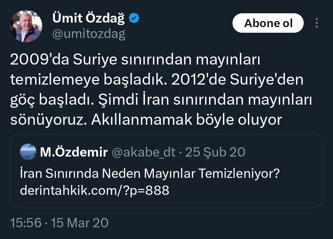 Ümit Özdağ'ın geçmişte yaptığı paylaşım, sosyal medyada gündem oldu!