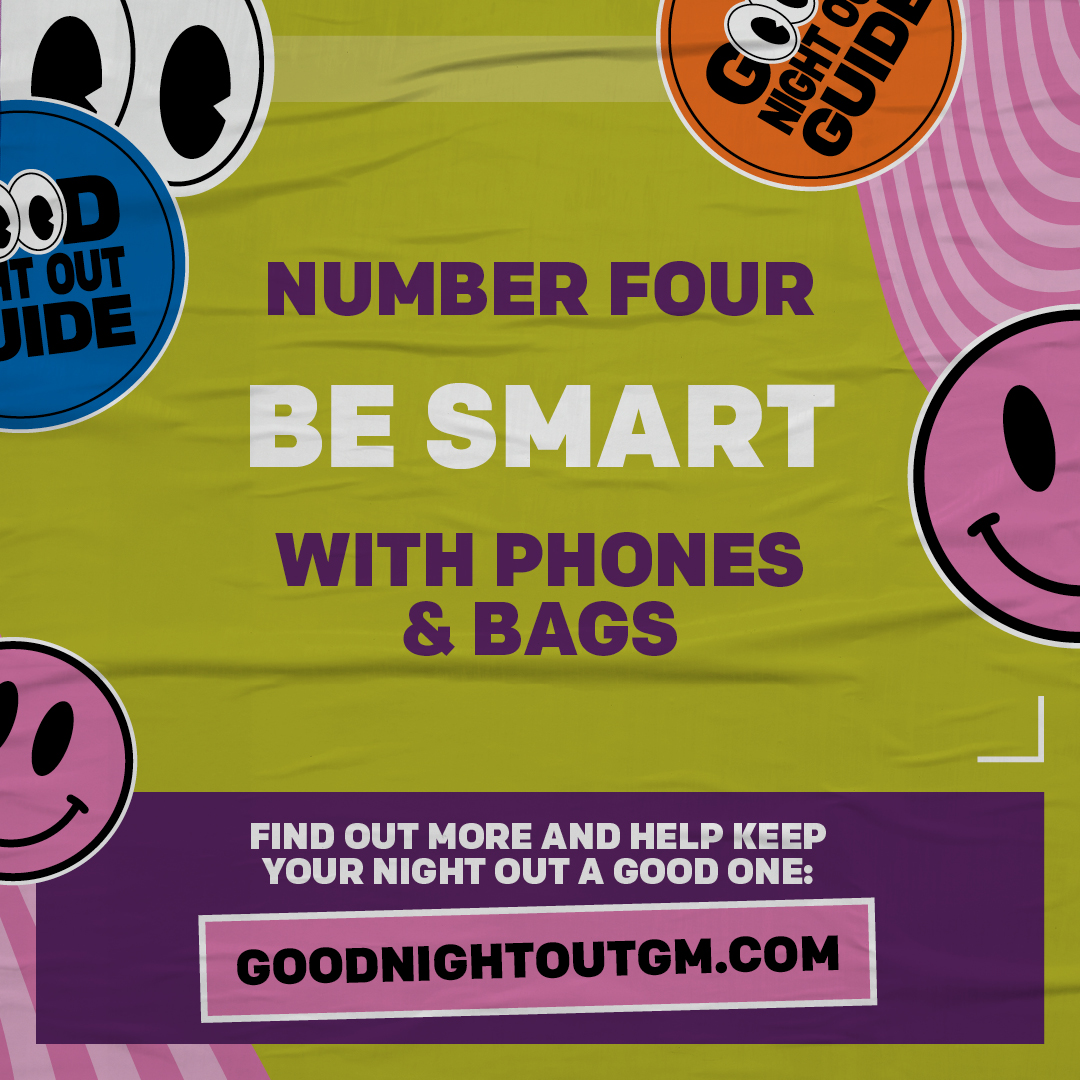 As Parklife weekend approaches, we want to make sure you're ready for a good time and a safe one 🎶🌞

Our Good Night Out guide has simple tips to help you stay safe and look out for your mates.

For more information, visit the Good Night Out website 📲