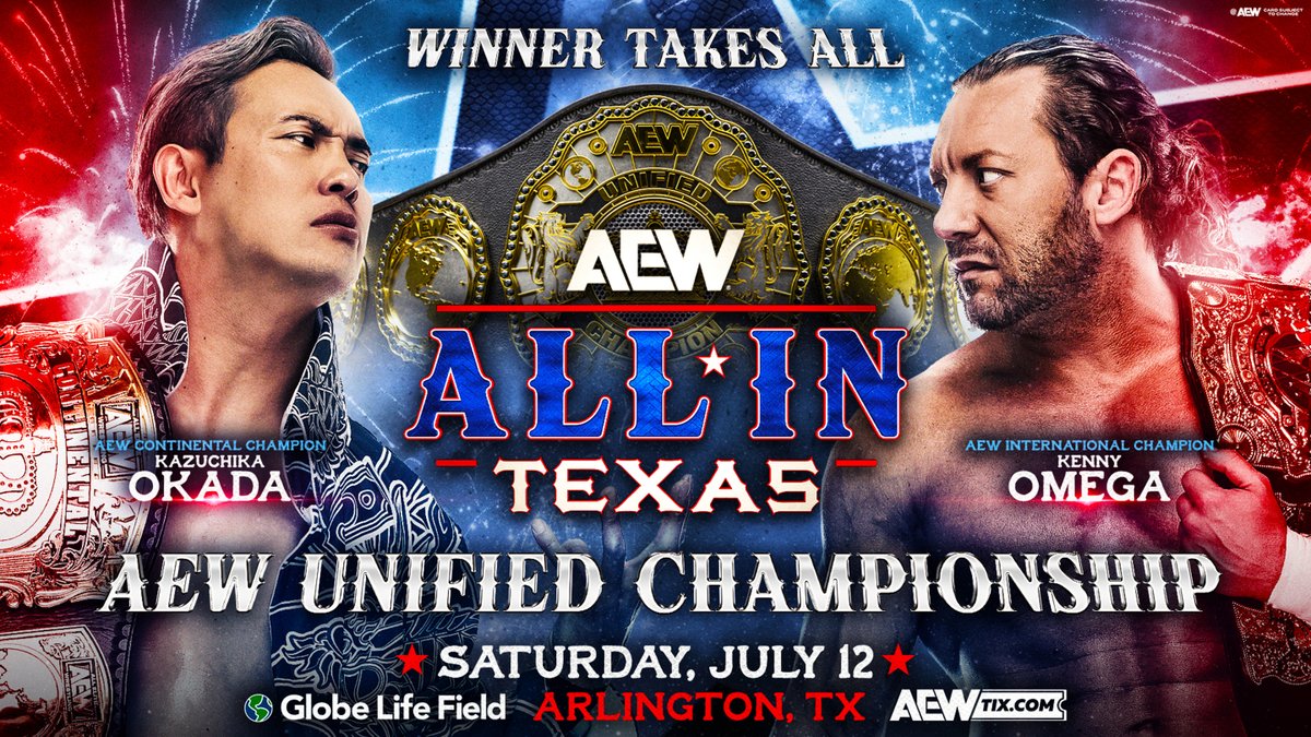 #AEWAllInTexas is LIVE on PPV SATURDAY July 12th with what's shaping up to be one of the most stacked cards in #AEW's history!

Don’t miss out on one AEW's biggest events of the year!
allelitewrestling.com/aewonppv