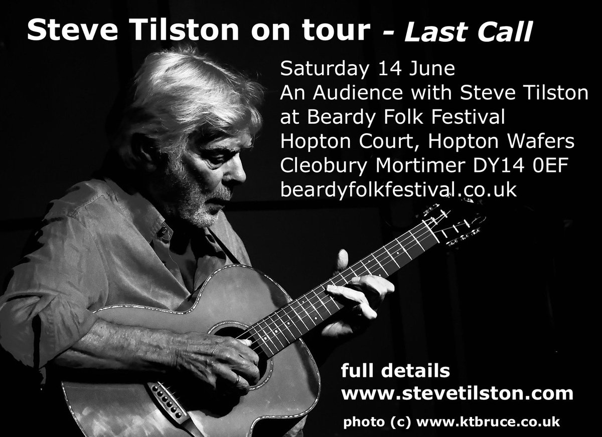 Coming up tomorrow in the beautiful #Shropshire countryside <a href="/STilston/">Steve Tilston</a> presents ‘An Audience With…’ at <a href="/BeardyFolk/">@beardyfolk</a> Festival, 
not to be missed!
stevetilston.com