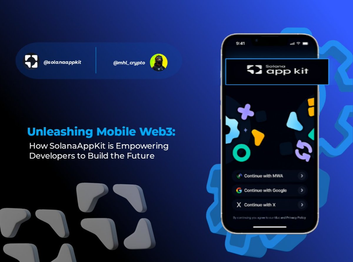 yemazon_kraft's tweet photo. Imagine a world where building mobile apps on a blockchain is as easy as a few clicks. 

Back in 2020, Solana burst onto the scene with its high-speed, low-cost blockchain. 

Fast forward to 2025, and @solanaappkit is making it easier than ever to bring Solana’s power to mobile.

Enter @solanaappkit by SEND ecosystem; a game-changer for Solana developers. 

"This kit is your shortcut to building iOS & Android apps in ~15 minutes."

Let’s dive into this open-source React Native framework that’s redefining mobile dApp creation!↓

#SolanaAppKit