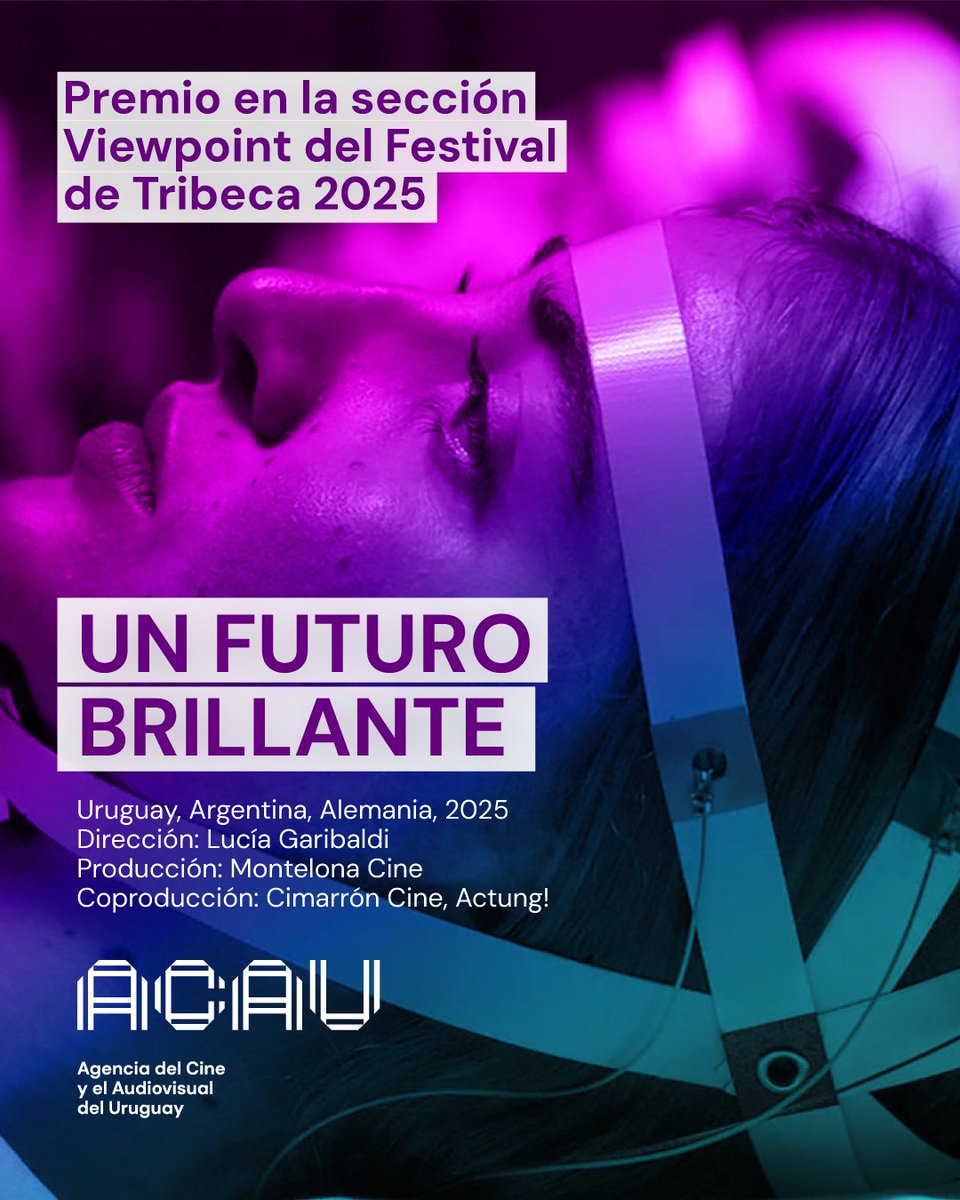 Buenas noticias para el #CineUruguayo 🎉🎬 Un Futuro Brillante, de Lucía Garibaldi, fue premiada en la sección Viewpoint del Festival de Tribeca 2025 en su estreno mundial.