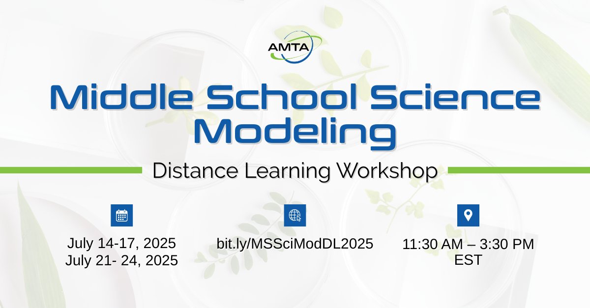 Middle School Science Teachers – Few Spots Left!
Join the 2025 MS Science Modeling Instruction™ course &amp; connect with a national STEM community.

Inquiry-based learning, Socratic dialogue, AMTA resources, Transform your teaching!

👉 bit.ly/MSSciModDL2025

#STEMed #Modeling