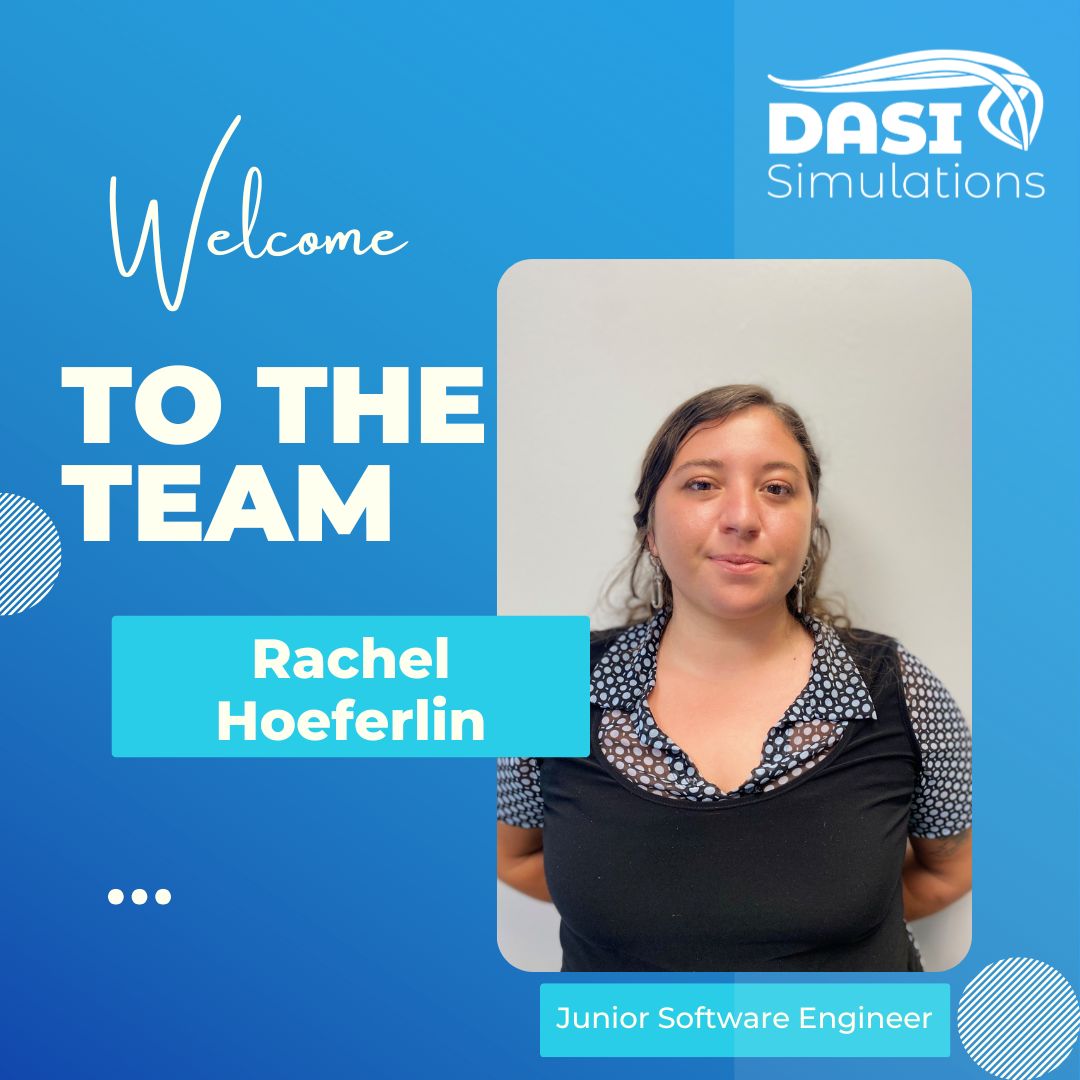 DASI Simulations LLC (@dasisimulations) on Twitter photo We're excited to give a warm DASI welcome to our newest Junior Software Engineer, Rachel Hoeferlin!
Rachel is an Ohio native and a proud graduate of The Ohio State University. We’re thrilled to have her bring her skills to our hard-working DASI team.
Welcome aboard, Rachel, We're excited to give a warm DASI welcome to our newest Junior Software Engineer, Rachel Hoeferlin!
Rachel is an Ohio native and a proud graduate of The Ohio State University. We’re thrilled to have her bring her skills to our hard-working DASI team.
Welcome aboard, Rachel,