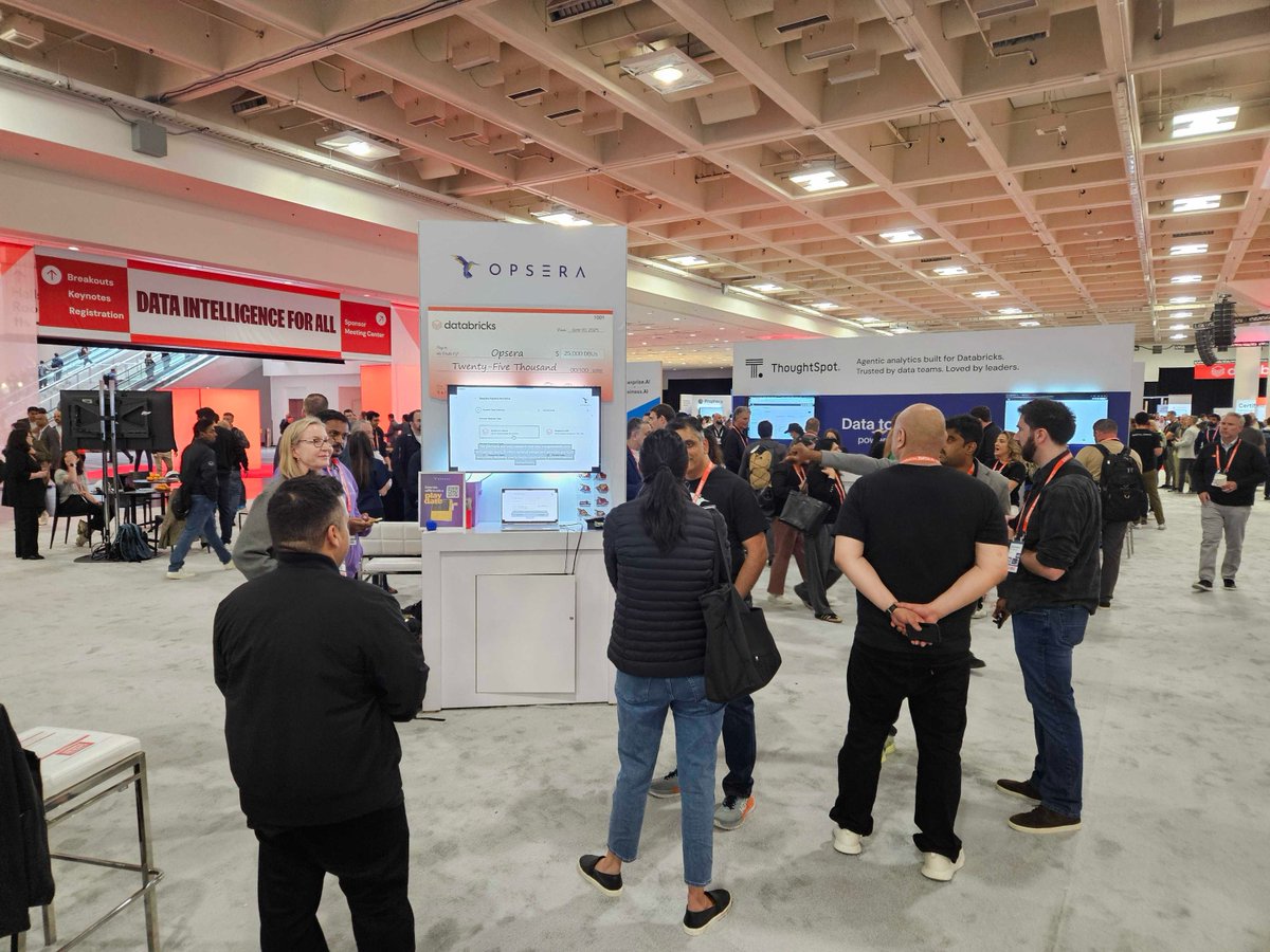 That’s a wrap on the #DataAISummit from Databricks we had an amazing time 🙌

A huge thank you to everyone who stopped by Booth #F631, chatted with our team, grabbed some swag, and shared their stories. We loved connecting with so many of you. 

Until next time! 👋
 – Team Opsera