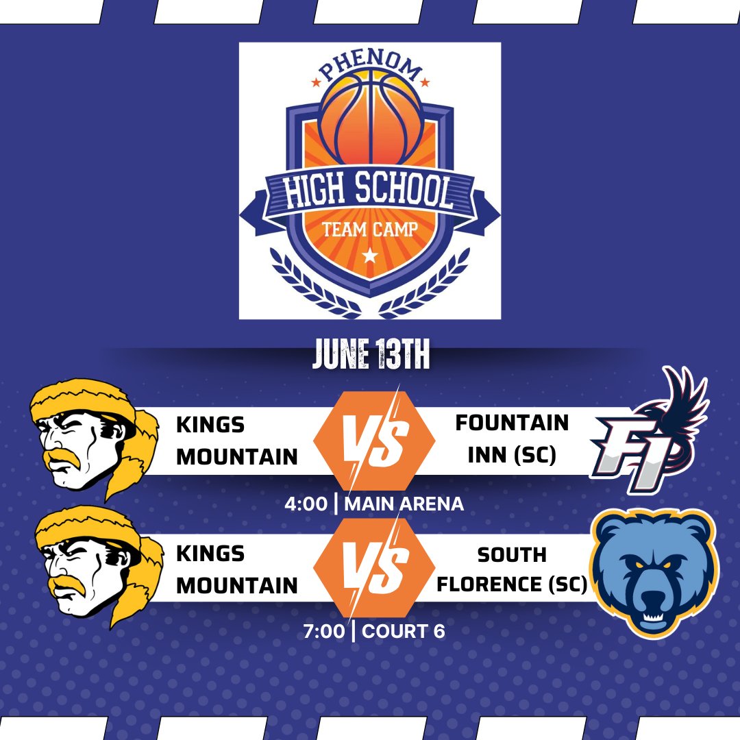 Kings Mountain Men’s Basketball (@kmhs_mbb) on Twitter photo Ending the week <a href="/Phenom_Hoops/">Phenom Hoop Report</a> Team Camp Session 1!
📍 Rock Hill Sports and Event Center
🎟️ $20 Cash | $22 Card Ending the week <a href="/Phenom_Hoops/">Phenom Hoop Report</a> Team Camp Session 1!
📍 Rock Hill Sports and Event Center
🎟️ $20 Cash | $22 Card