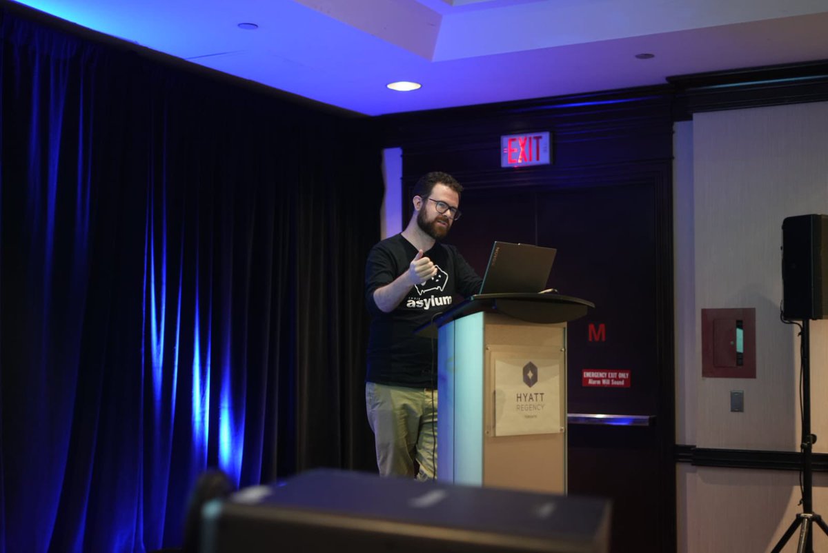 XPGamingInc's tweet image. At #XP25, Christopher Chancey sharing how Indie Asylum is transforming indie success by fostering deep collaboration - tackling funding, discoverability, and growth together in Quebec’s thriving game scene.
