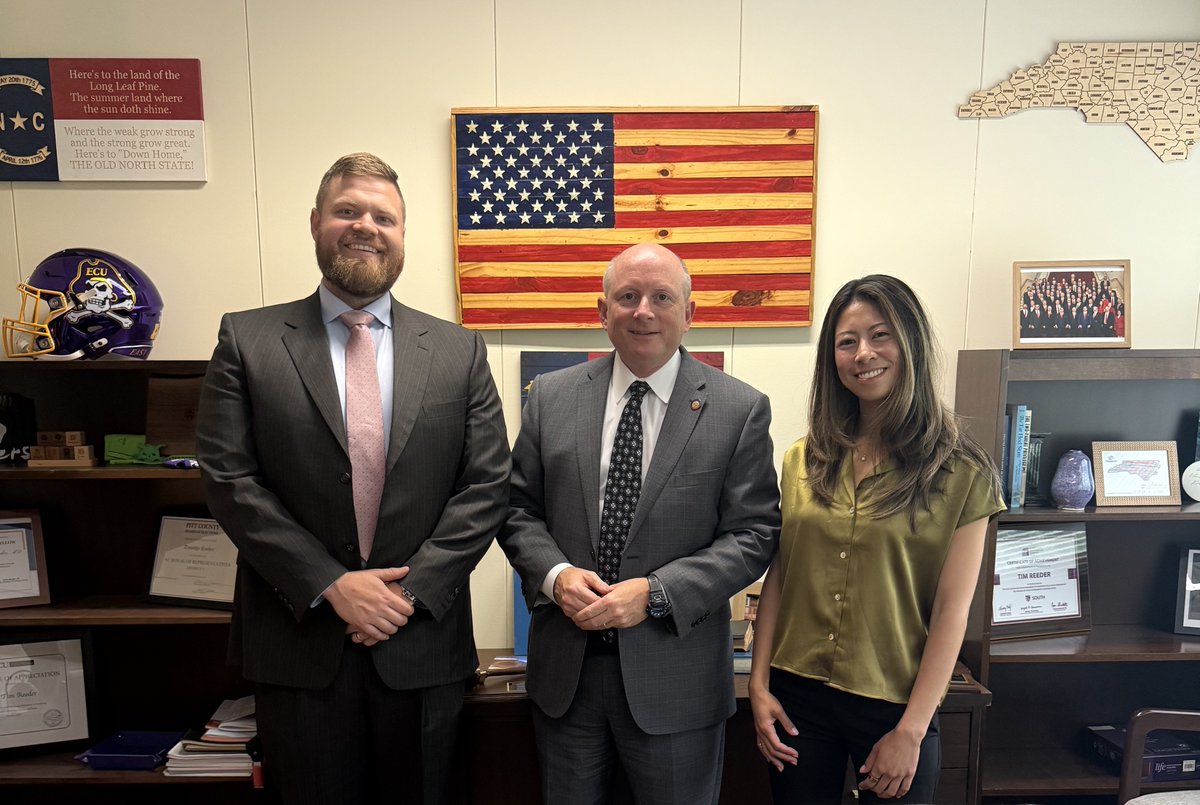 myncafp's tweet image. Thank you to Rep. @timreedernc, Rep. @CampbellforNC, and Rep. @ReecePyrtleNC for meeting with Dr. Bailey Sanford and @hannahrayala! They are both completing our policy elective, so visiting the General Assembly to discuss these reps&apos; own advocacy journeys was a great day!