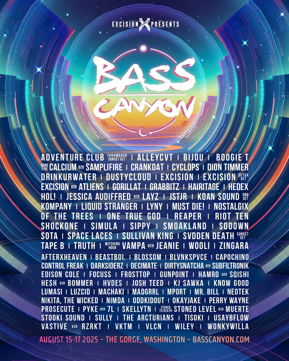 The Arcturians (@thearcturians) on Twitter photo Excited to be back at the iconic Gorge Amphitheatre for <a href="/BassCanyon/">Bass Canyon</a>!
Going to premiere lots of new tunes π«Ά Excited to be back at the iconic Gorge Amphitheatre for <a href="/BassCanyon/">Bass Canyon</a>!
Going to premiere lots of new tunes π«Ά